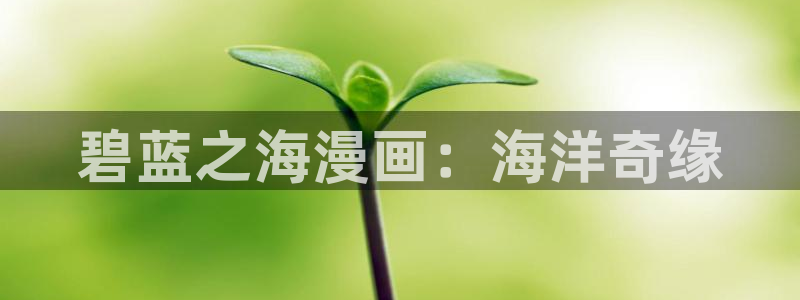 新新漫画官方正版入口：碧蓝之海漫画：海洋奇缘